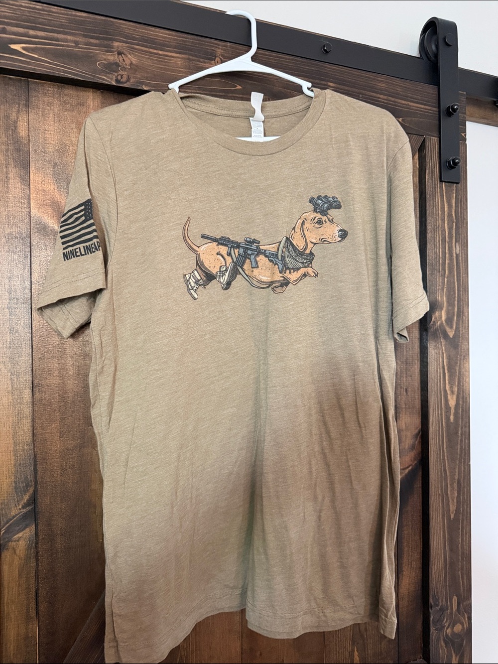 Nine Line Tactical Dachshund Graphic Tee - Tan